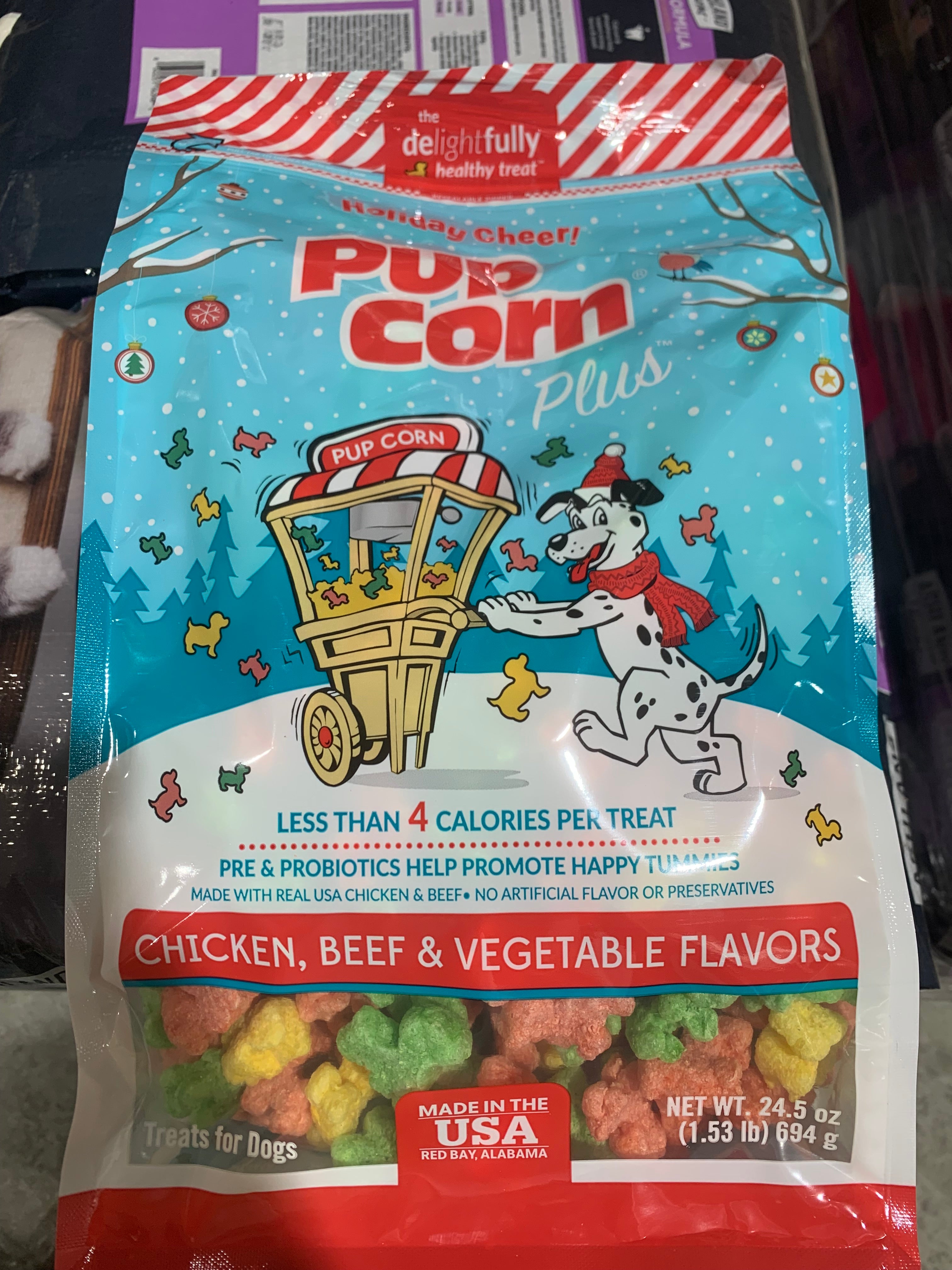 Pup Corn plus dog treats 6/24.5oz