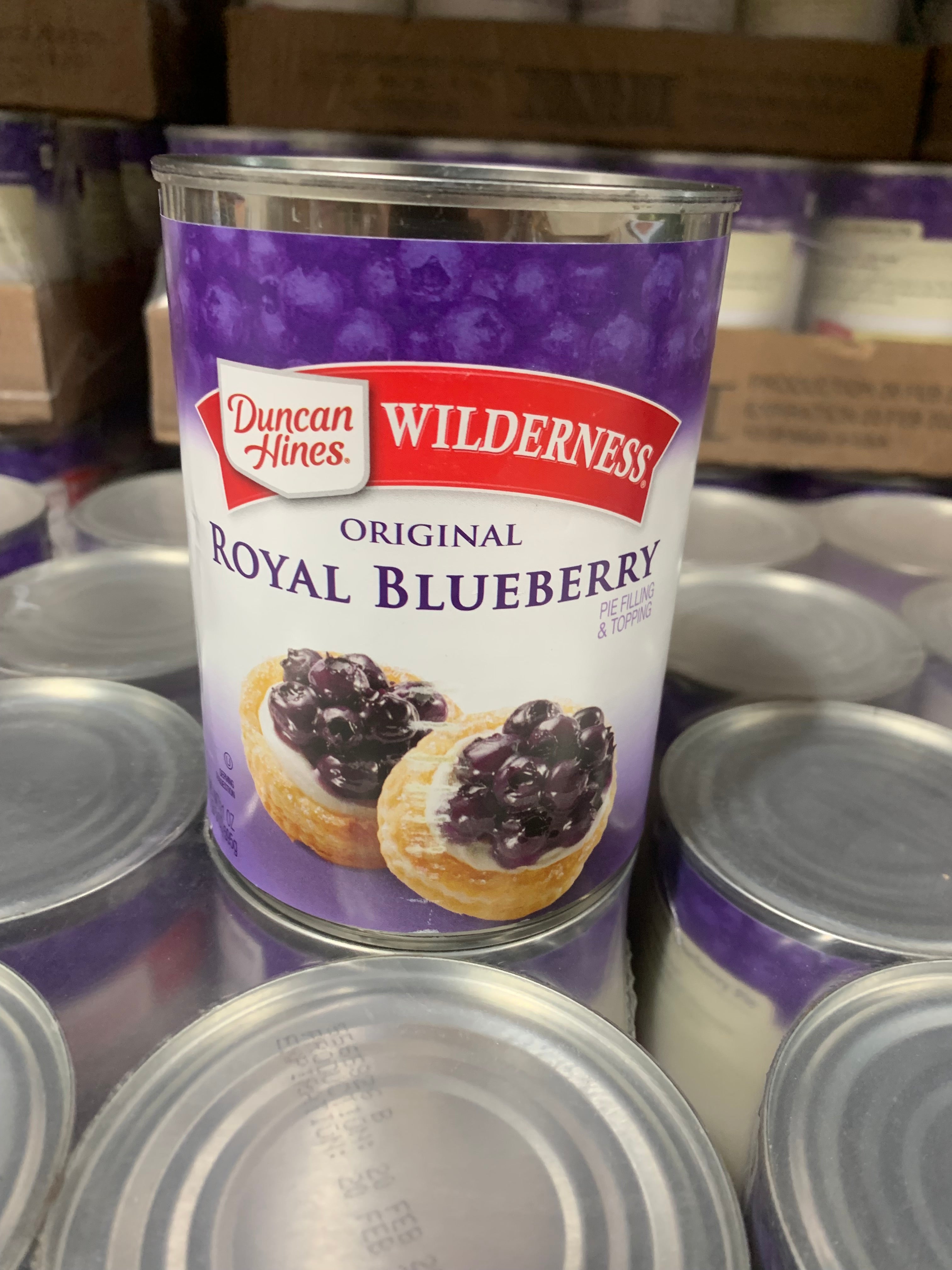 Duncan Hines wilderness royal blueberry pie filling 8/21oz