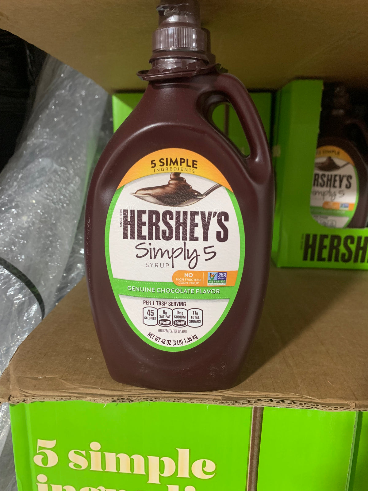 Hersheys simply 5 chocolate syrup 2pk 6-2/48oz