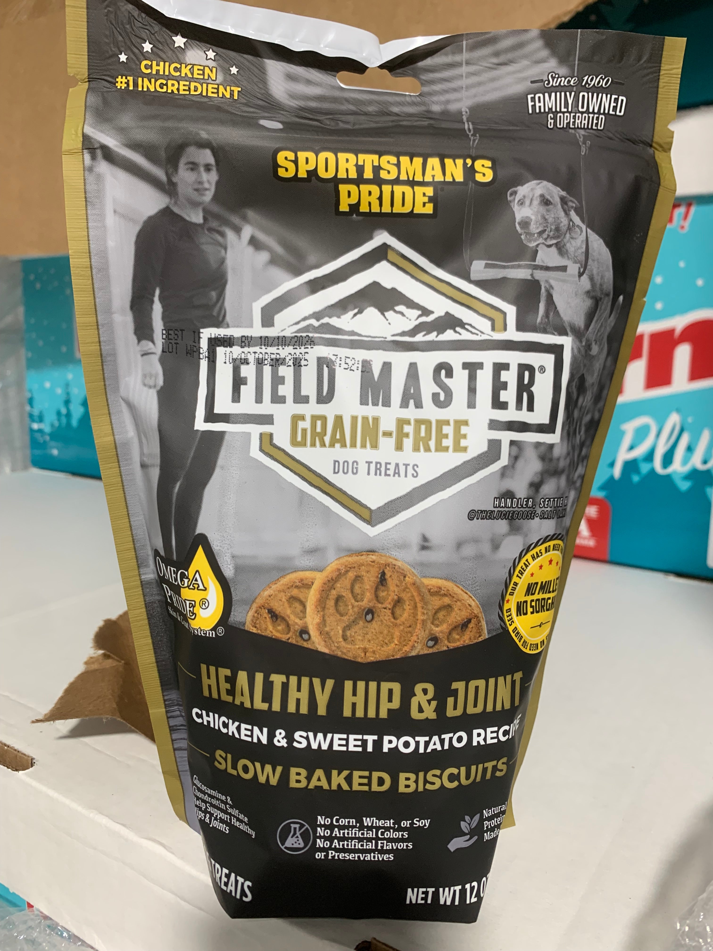 Sportman's Pride fieldmaster grain freee chicken/sweet potato biscuits 6/12oz