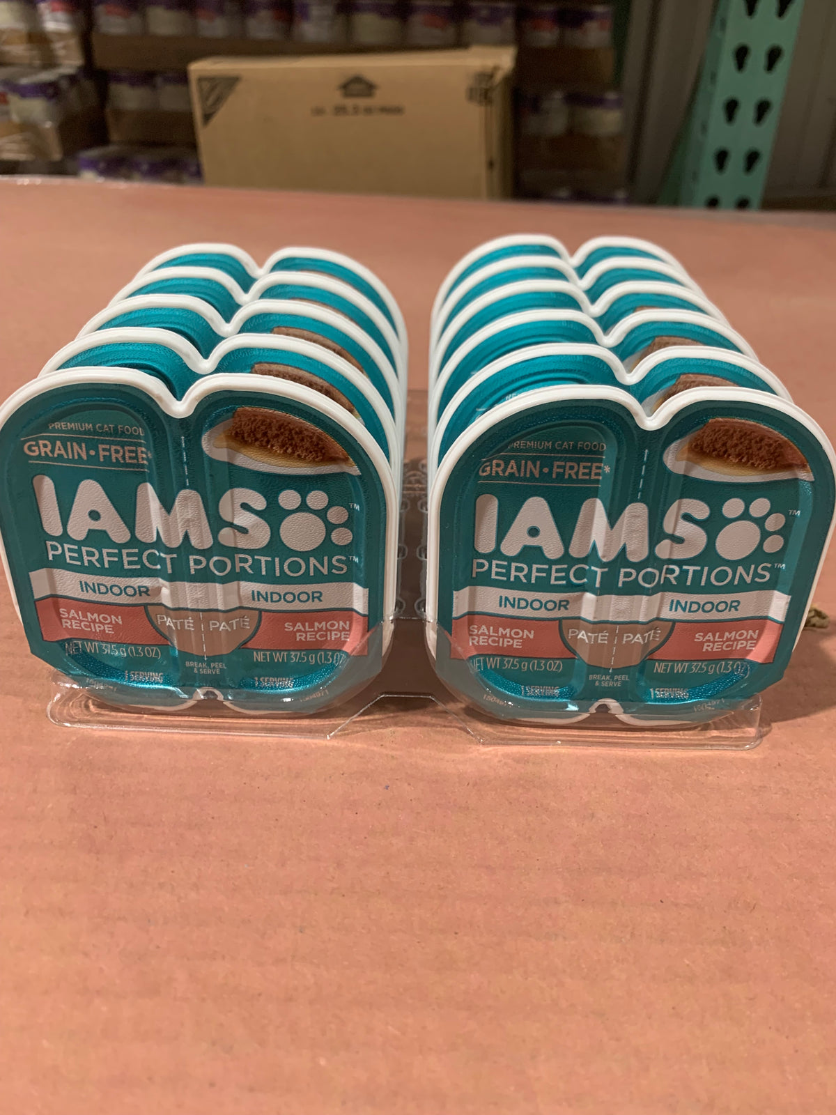 IAMS salmon recipe grain free cat food twin pk 24-2-1.32oz
