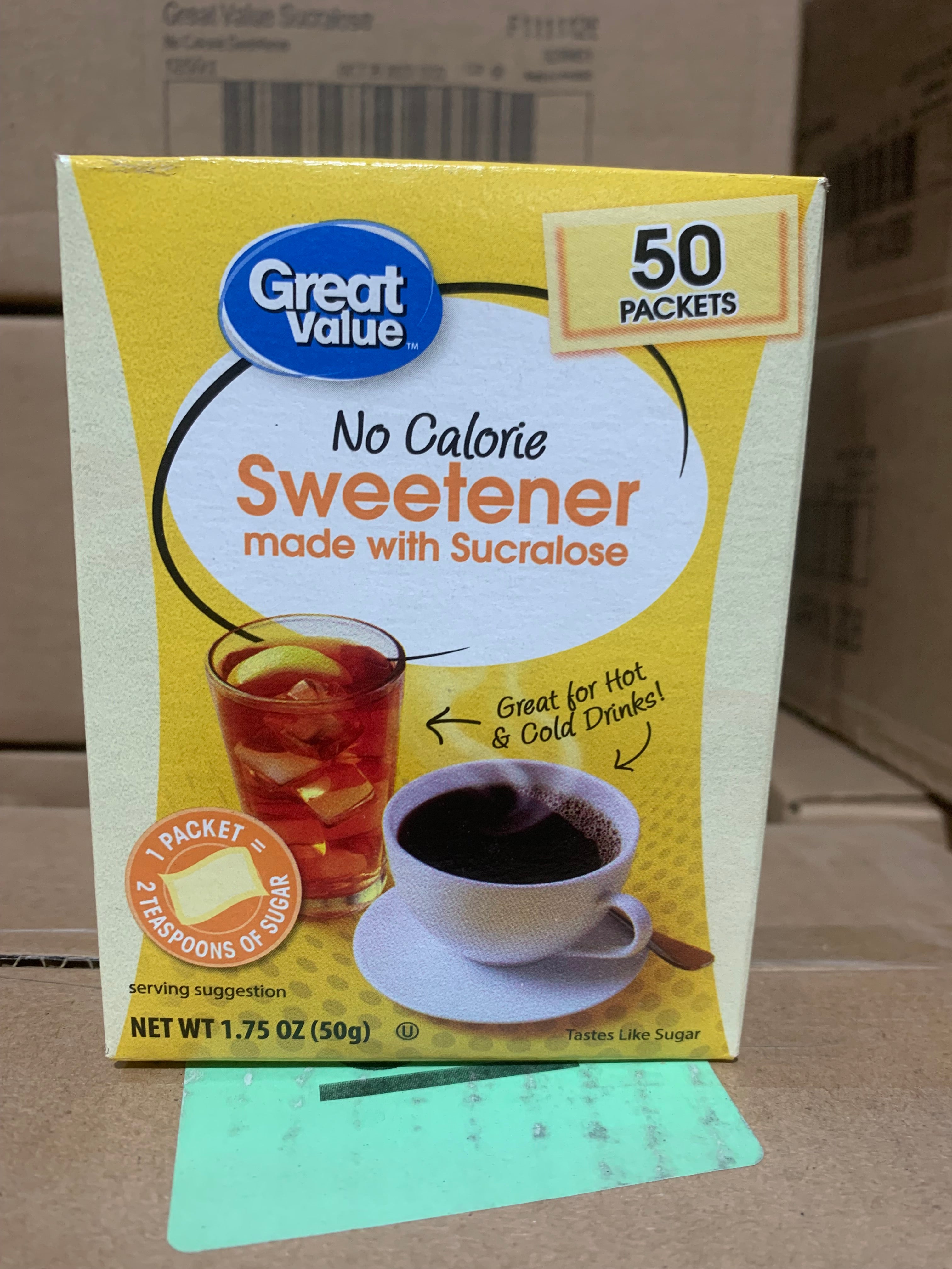 Great Value sucralose sweetner 50/1.75oz