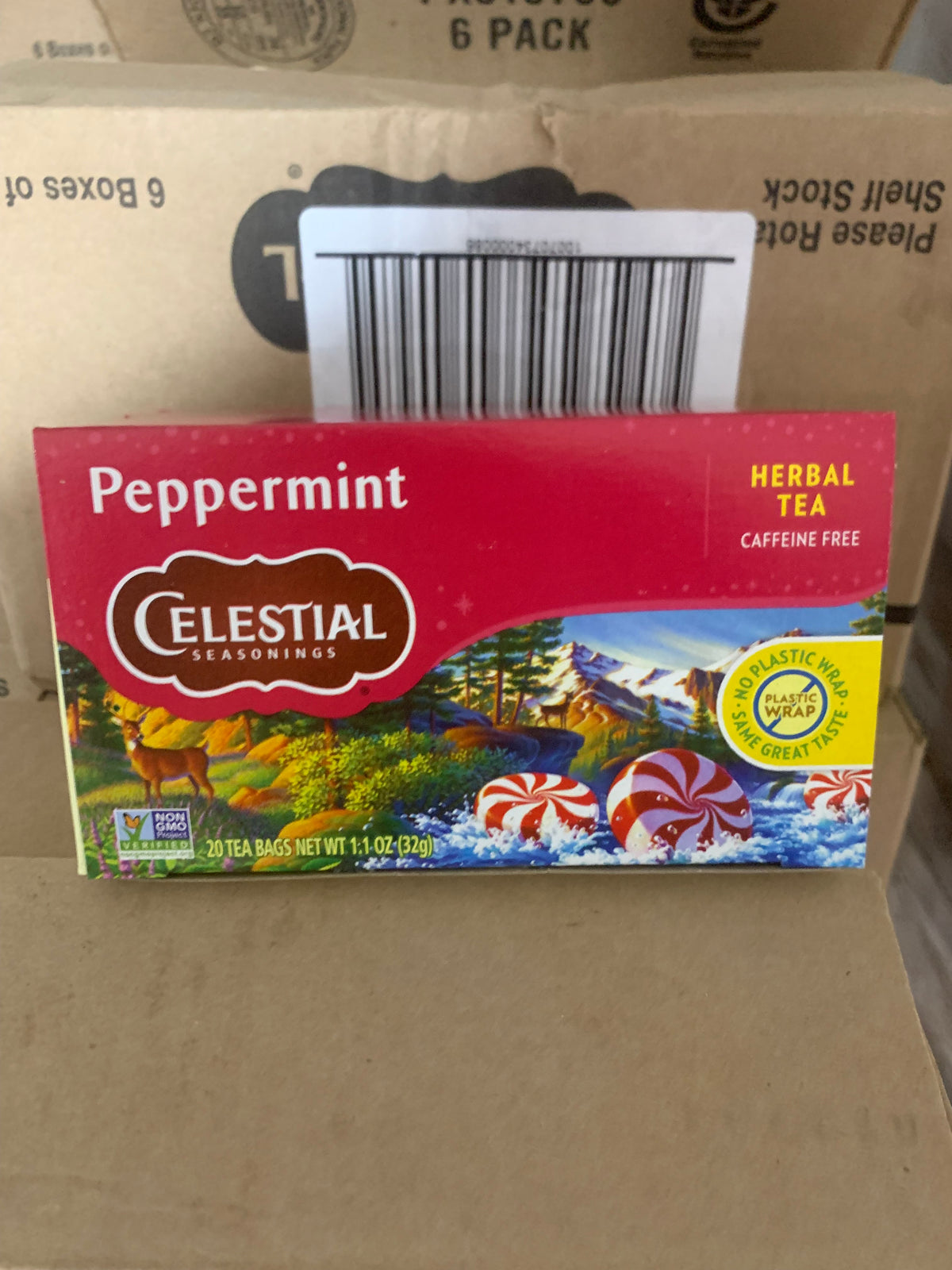 Hain Celestial peppermint tea pouches 6/20oz