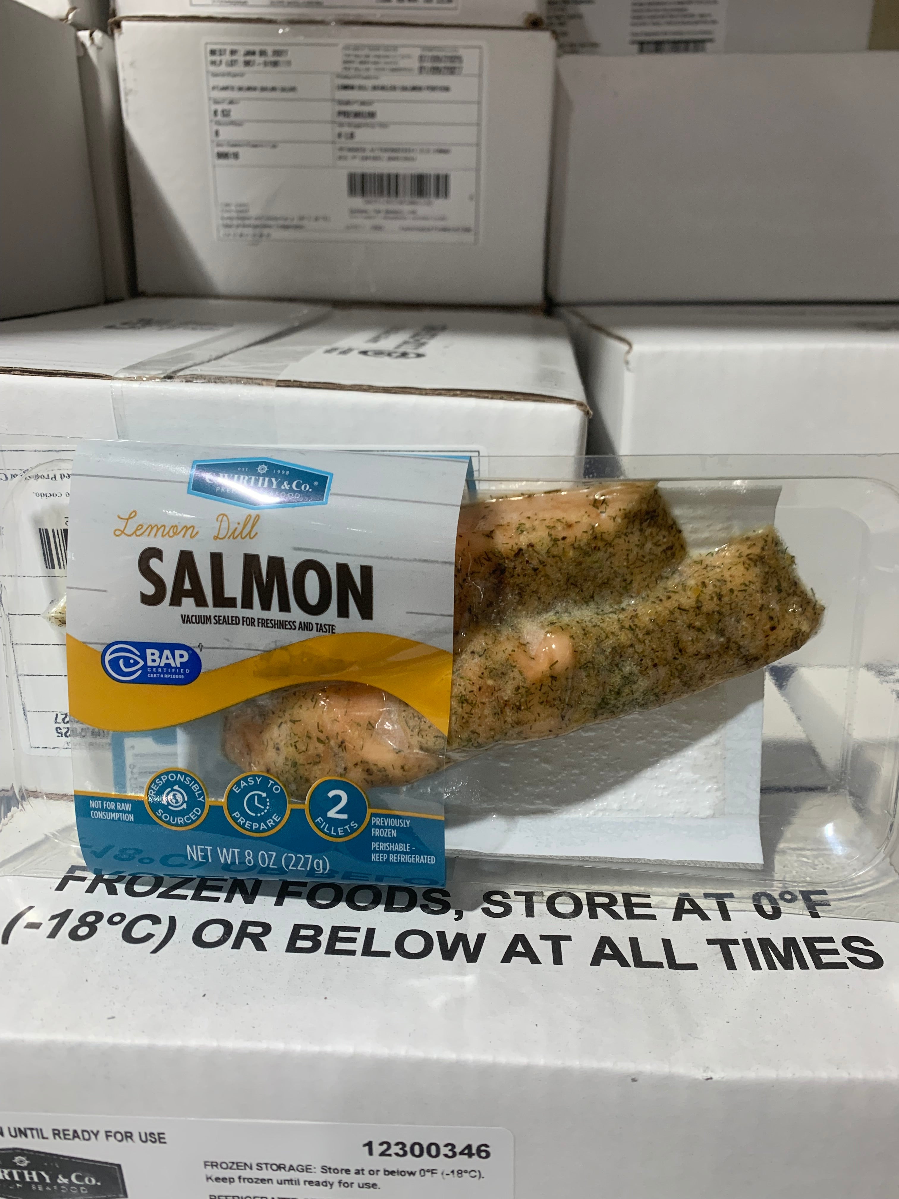 Lemon dill salmon fillets 8/8oz