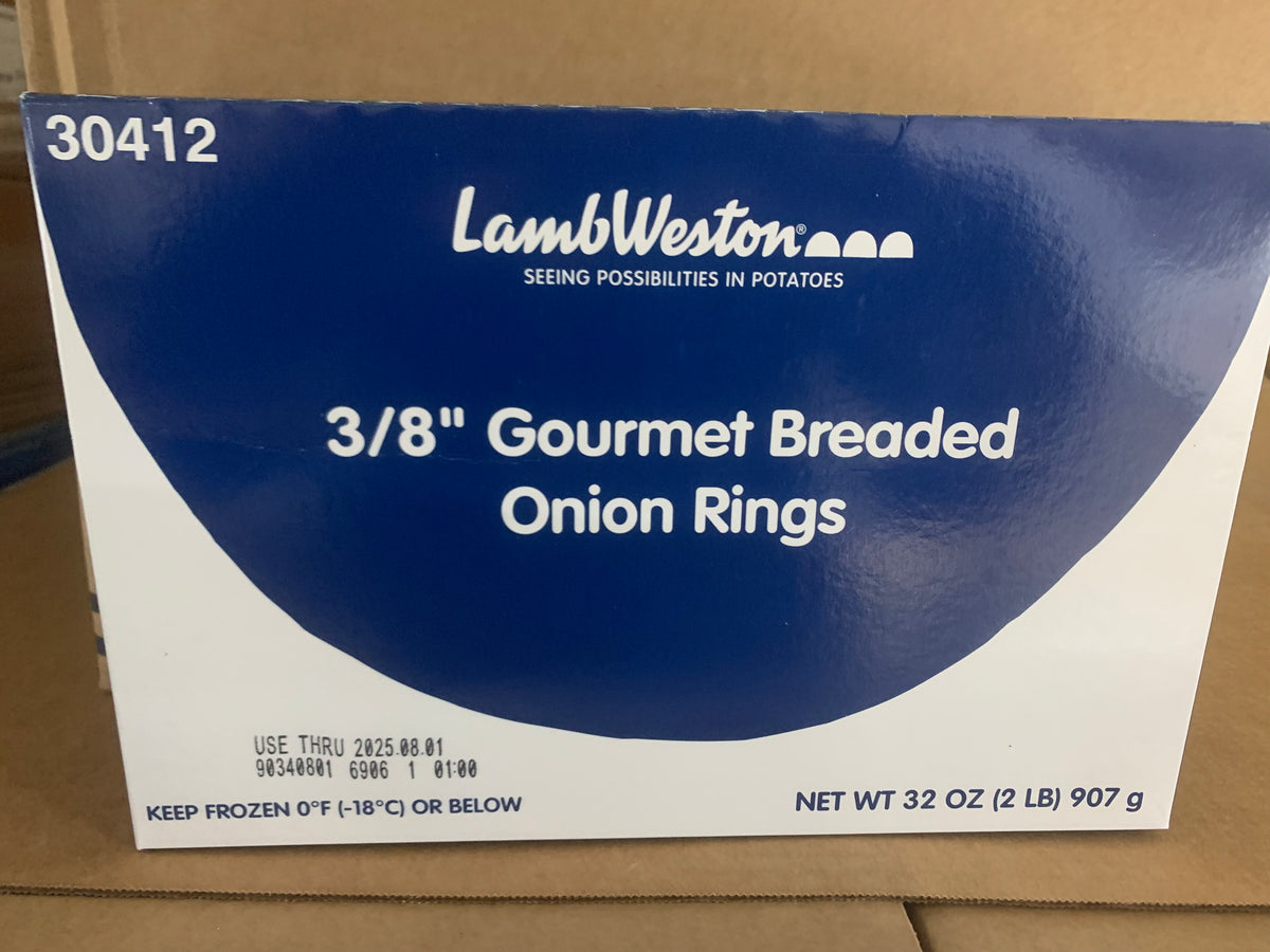 Lamb Weston breaded onion rings 8/2lb