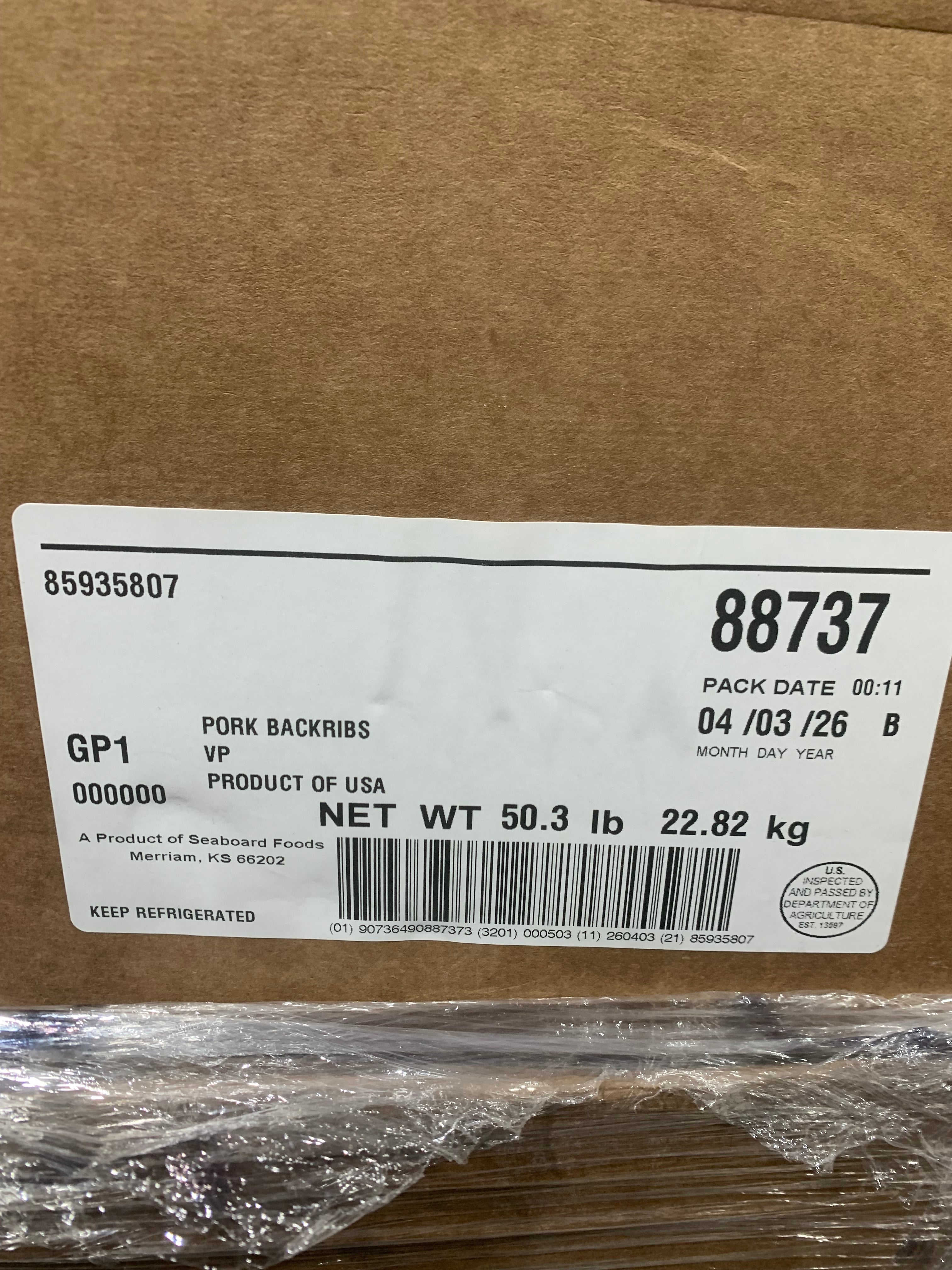 Seaboard baby back ribs 7/7lbrw