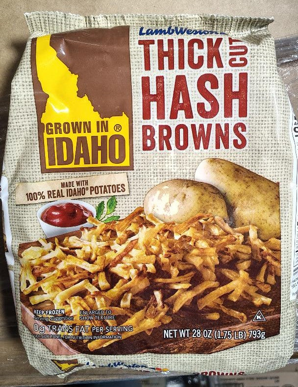 Lamb Weston thick cut shredded hashbrowns 6/28oz