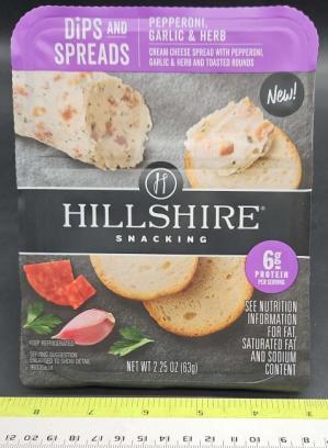 Hillshire snack kit cream cheese/crackers garlic & herb spread 10/2.25oz