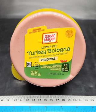 Oscar Mayer turkey bologna lunchmeat low fat 6/16oz