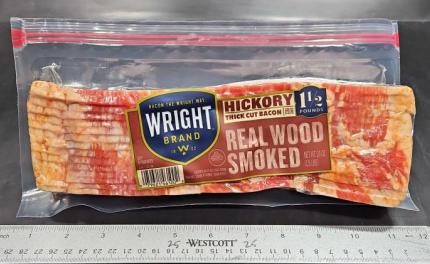 Wright hickory smoked bacon thick cut 12/24oz