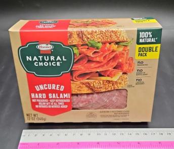 Hormel Natural Choice hard salami uncured sliced 8/12oz