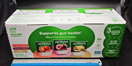 Activia yogurt variety pk strawberry/wild cherry/vanilla